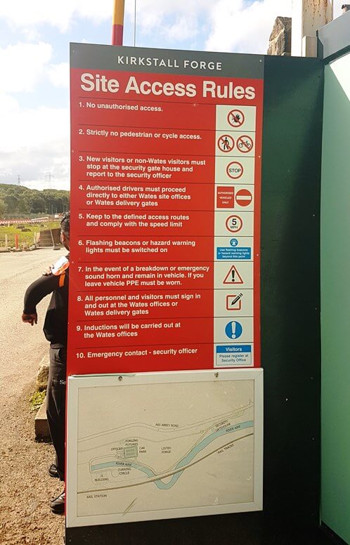 Site Access Rules Signage
